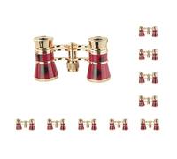 10 set Opera Occhiali Binocolo Ottico Lente Teatro Maniglia Telescopio Strumento di Visualizzazione Delicato Multiuso Campeggio Donne Macchiato Rosso, Catena