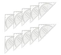 10 Set Righello Quadrato Incorporato 180 Gradi Goniometri Matematica Strumento Geometria Multifunzione Per Ingegneria Redazione Strumento Tecnico