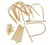 10 Set Rivetti in Metallo Oro per Ventaglio Pieghevole da Restauro | Clip di Ricambio con Estremità Affusolata, Superfici Lisce e Bordi senza Bave, Uso Artigianale