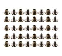 10 Set Rivetti per Chiodi Rame Cuoio Artigianale Cintura Portafoglio Ottone Massiccio Rivetti per Chiodi Viti Tessuto Scarpe Fai da Te Cappelli Bottone Decorazione-Bronzo,8x5.5mm