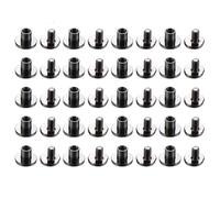 10 Set Rivetti per Chiodi Rame Cuoio Artigianale Cintura Portafoglio Ottone Massiccio Rivetti per Chiodi Viti Tessuto Scarpe Fai da Te Cappelli Bottone Decorazione-Nero Cenere,8x5.5mm