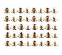 10 Set Rivetti per Chiodi Rame Cuoio Artigianale Cintura Portafoglio Ottone Massiccio Rivetti per Chiodi Viti Tessuto Scarpe Fai da Te Cappelli Bottone Decorazione-oro,8x5.5mm