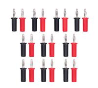 10 set set 4 mm tappo banana saltura in ottone connettore maschio tipi rosso e nero j.10013