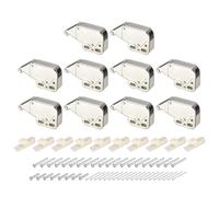 10 Set Spingere per Aprire Porta Gancio Ferro Automatico Molla (48mm Argento)