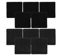 10 Set Toppa Adesiva per Tappetini Auto, Nero a Basso Profilo | Nylon Termofusibile, Supporto Adesivo, Strisce a Strappo Multiple, per Moquette Auto e Sedili Divano