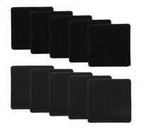 10 Set Toppe Adesive Nere per Tappetini Auto Chiusura Strappo | Nylon Termofusibile, Profilo Basso e Design Discreto, per Fissaggio Stabile