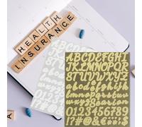 10 Sheets Adesivi Con Lettere Per Scrapbooking Numeri Dell'alfabeto Murali