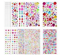 10 Sheets Brillantini Adesivi Viso Glitter Di Cristallo Scrapbooking