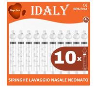 10 Siringhe lavaggio nasale neonato - Siringa Olive Lavaggi Nasali Bambini