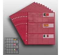 10 Small Prophila Kobra Coin Sheets for Euro Coins with Flags Cards
