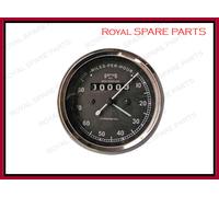 10 Smith Replica Contachilometri Speedometer 0-80 mph Nero BSA Royal Enfield