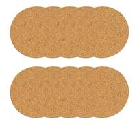 10 sottobicchieri in sughero, 5 misure, impermeabili, antiscivolo, per piante da interno, protezione per mobili, tavolo (150 x 4,3 mm)