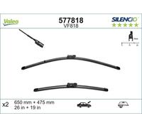 10 Spazzole Anteriori Piatte VALEO Per VW PASSAT B8