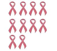 10 spille a forma di nastro, per beneficenza, gioielli, per tumori al seno e consapevolezza, Misura unica, come descritto