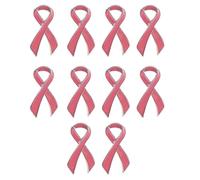 10 spille a forma di nastro per beneficenza, gioielli per tumori al seno e consapevolezza, One Size, come descritto