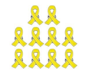 10 Spille Consapevolezza Spille a Forma Nastro Giallo Spilla Colorata Gioielli da Seno Smaltate Eleganti per Donna Spilla per Diffondere la Consapevolezza