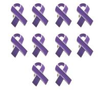 10 spille da donna a forma di fiocco, per la sensibilizzazione sul cancro al seno, spilla a forma di fiocco, per donne e ragazze, Metallo