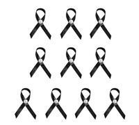 10 spille nere versatili per abiti da lavoro, compatibili senza metallo e comode, da indossare quotidianamente, per colletto, consapevolezza, chiusura a nastro, Misura unica, come descritto