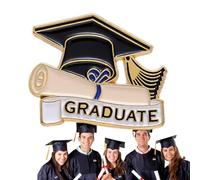 10 Spille smaltate per diplomi di laurea e diploma scolastico spilla smaltata nera per badge spilla commemorativa di sconto strass e perline, Se référer au descriptif, riferimento alla
