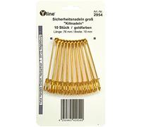 10 spilli da balia da 76 mm, dorati, maxi spille da balia grandi, 2954
