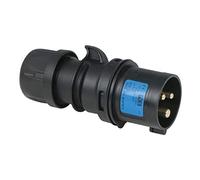 10 SPINE VOLANTI CEE 3 POLI (2P+T 6H) IP44 16A NERA PER LO SPETTACOLO