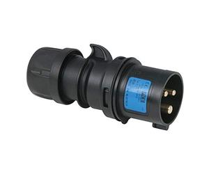 10 SPINE VOLANTI CEE 3 POLI (2P+T 6H) IP44 16A NERA PER LO SPETTACOLO