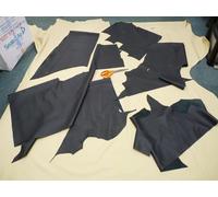 10 Sq FT Nero Perforata Originale Vera Italiana Pelle Ritagli Migliore Qualità