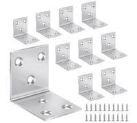 10 Staffe Angolari 40 X 40 X 40 Mm, Staffe Angolari in Acciaio Inox, Staffe in M