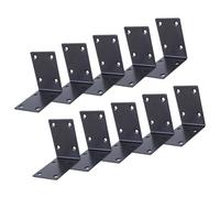 10 staffe angolari a L in acciaio resistente, 90 gradi, staffe a L, installazione semplice per scaffalature in legno
