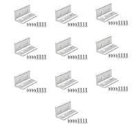 10 staffe angolari, in lega di alluminio, profilo di estrusione, staffe angolari ad angolo retto, connettori a L a 90 gradi, con bulloni e dadi per supporto del telaio del profilo (56 mm x 30 mm)