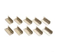 10 staffe angolari in metallo a forma di L, per montaggio a parete, in acciaio inox, finitura spazzolata, resistenti e impermeabili