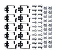 10 staffe di gestione dei cavi, 4,4 x 6 x 5 cm, per la gestione dei cavi, per rack da 19 pollici, accessori per server rack con 20 viti e 20 dadi