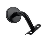 10 staffe in acciaio inox nero - clip di supporto professionali da parete per ringhiere scale (60 x 80 mm) - elegante e facile installazione