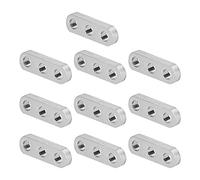 10 staffe piatte dritte di fissaggio in alluminio 4 x 8 mm, staffe piatte dritte in lega di alluminio, collegano staffe dritte per apparecchiature di ingegneria robotica, con (3102-0003-0024)