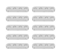 10 staffe piatte dritte di fissaggio in alluminio 4 x 8 mm, staffe piatte dritte in lega di alluminio, collegano staffe dritte per apparecchiature di ingegneria robotica, con (3102-0004-0032)