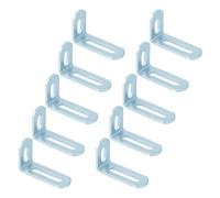 10 staffe resistenti in acciaio ad angolo retto di 90 gradi, a forma di L, protezioni per connettori per mobili, per scaffali, armadi, staffe in metallo resistenti