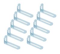 10 staffe resistenti in acciaio ad angolo retto di 90 gradi, a forma di L, protezioni per connettori per mobili, per scaffali, armadi, staffe in metallo resistenti