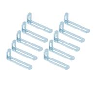 10 staffe resistenti in acciaio ad angolo retto di 90 gradi, a forma di L, protezioni per connettori per mobili, per scaffali, armadi, staffe in metallo resistenti