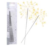 10 stelline scintillanti capodanno Midi colorate argento 17 cm