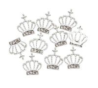 10 strass 3D a forma di corona per nail art, decorazione con brillantini, perline fai da te