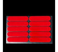10 Strisce Adesive Rifrangenti Impermeabili PET(red)