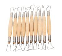 10 strumenti per scolpire l'argilla su entrambi i lati, manico in legno, strumenti per scolpire l'argilla, strumenti per modellare, intagliare, tagliare, raschiare e molto altro ancora