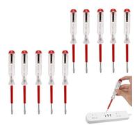 10 Stücke Cacciavite Cercafase Da 100V A 250V, Cacciavite Tester di Tensione, 3Mm Tester Di Tensione Cacciaviti Con Indicatore Led, Rinforzo Tester Elettrico Penna Pour Casa,Rilevamento di Circuiti CC