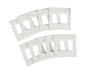 10 supporti per diapositive multiuso, 135 pezzi, in bianco, perfetti per un facile inserimento e protezione del telaio del proiettore