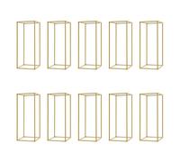 10 supporti per fiori in metallo dorato, per matrimoni, centrotavola geometrica, in metallo, altezza 60 cm, altezza per vasi di fiori, colonna, per decorazioni per feste