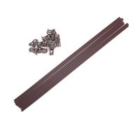 10 supporti per piante da appartamento con 10 clip, 50 cm, per il supporto, come da immagine, in acciaio metallico flessibile