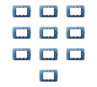 10 Supporti per placchette 3 moduli/posti, Compatibile Con Vimar Arke', Scatola/Cassetta 503, Realizzato In plastica di alta qualità, 100% compatibile con le placche e i moduli originali