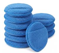 10 tamponi applicatori in microfibra per la cura dell'auto, pulizia e lucidatura fine (12,7 cm)