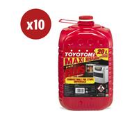 10 TANICHE DA 20 LITRI DI COMBUSTIBILE LIQUIDO "TOYOTOMI PLUS" - TOTALE DI 20...