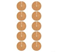 10 tappetini piatti in fibra di cocco per proteggere il tronco degli alberi e la base delle piante in vaso per ridurre al minimo la concorrenza dell'erba e la perdita d'acqua (20 x 20 x 0,3-0,4 cm)